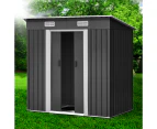 Giantz Garden Shed 1.94x1.21M w/Metal Base Sheds Outdoor Storage Tool Steel House Sliding Door