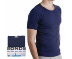 Bonds Crew Round Neck Raglan Blank Plain Basic Mens Navy Blue T-shirt Tee Top