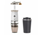 Small Portable Usb Coffee Bean Grinder Machine - Grey