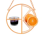 Clementine Oriole Feeder , orange$Oriole Bird Feeder, Hanging Metal Bird Feeder,Detached Bowl Design,Orange Fruit Feeder