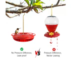 Hummingbird Feeder for Outdoors, 2 Pack, Leak-Proof, Easy to Clean and Refill Humming Feeder for Hummer Lovers, Including Hanger, with 5 Feeder Ports