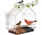 Bird House Hanging, Creative Acrylic, Large Window Bird Feeder Acrylic Bird Feeder Transparent Acrylic Bird Cage Pet Bird Feeder