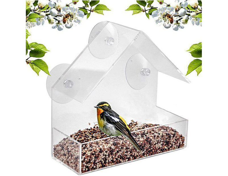 Bird Feeder Supplies Removable Transparent Living House Window Creative Suction Cup Feeder