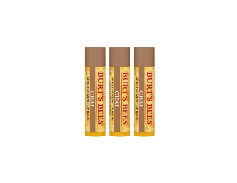 3 x Burt's Bees Chai Lip Balm 4.25g