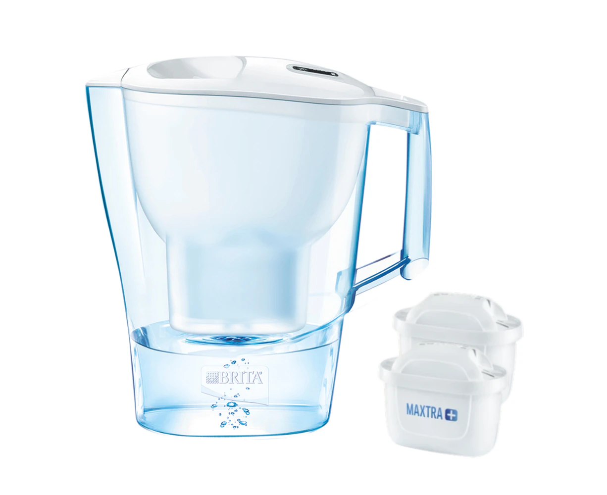 Brita Aluna XL Water Filter Jug 3.5L Pitcher + 2 Maxtra Plus Filter Cartridges