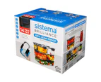 Sistema Brilliance 14 Piece Leakproof Food Storage Container Set Stackable Microwave & Dishwasher Safe