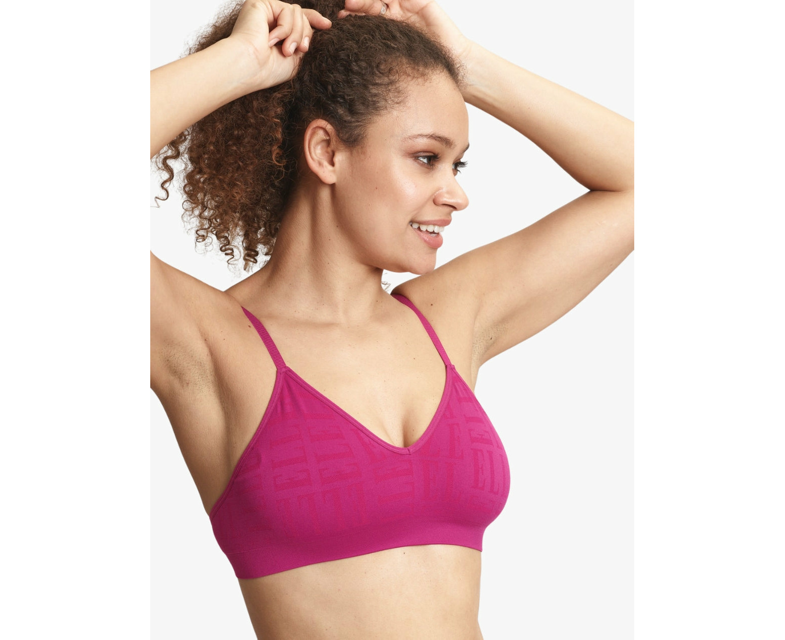 ELLE Women's Signature Seamless Bralette 2 Pack - Grey / Pink