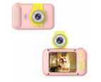 Kids Digital Camera 1080P Selfie Camera Toy with Flip Lens Kids Gift-Pink