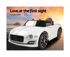 Kids Electric Ride On Car Bentley Licensed EXP12 Toy Cars Remote 12V White