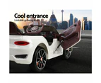 Kids Electric Ride On Car Bentley Licensed EXP12 Toy Cars Remote 12V White