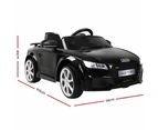Kids Electric Ride On Car Audi Licensed TTRS Toy Cars Remote 12V Battery Black