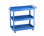 Giantz 3-Tier Tool Cart Trolley Workshop Garage Storage Organizer Blue