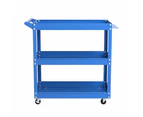 Giantz 3-Tier Tool Cart Trolley Workshop Garage Storage Organizer Blue