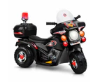 Rigo Kids Electric Ride On Police Motorcycle Motorbike 6V Battery Black