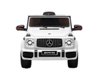 Kids Electric Ride On Car Mercedes-Benz Licensed AMG G63 Toy Cars Remote White