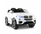 Rigo Kids Electric Ride On Car SUV BMW-Inspired X5 Toy Cars Remote 6V White