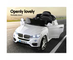 Rigo Kids Electric Ride On Car SUV BMW-Inspired X5 Toy Cars Remote 6V White