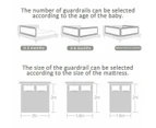200cm Queiting Kids Child Bed Rail, Anti-Fall Bed Safety Guardrail Guards Folding Toddler Safety Protection Guard