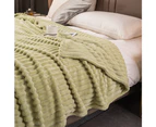 Flannel Blanket Soft Warm Throw Blanket Green - S