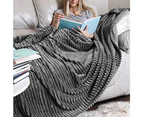 Flannel Blanket Soft Warm Throw Blanket Grey - M