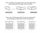 180cm Queiting Kids Child Bed Rail, Anti-Fall Bed Safety Guardrail Guards Folding Toddler Safety Protection Guard