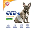 Arm & Hammer Medium Disposable Wraps for Male Dogs 12pk