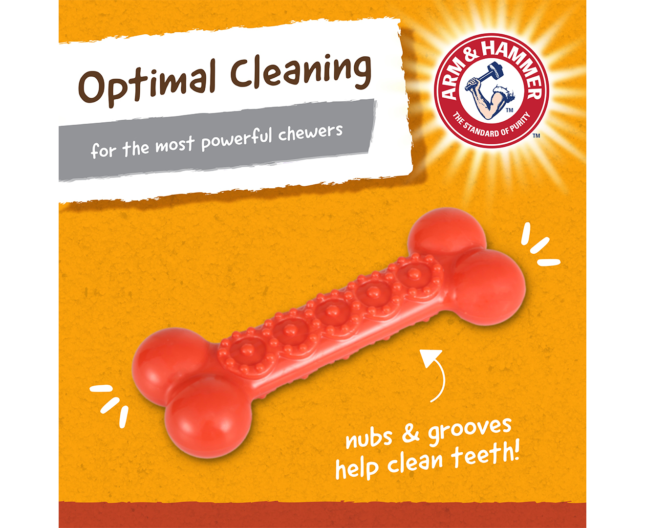 Arm & Hammer for Pets Nubbies Duality Bone Dental Dog Toy, Best Dog Chew Toy  for Moderate Chewers, Dog Dental Toy Helps Reduce Plaque & Tartar