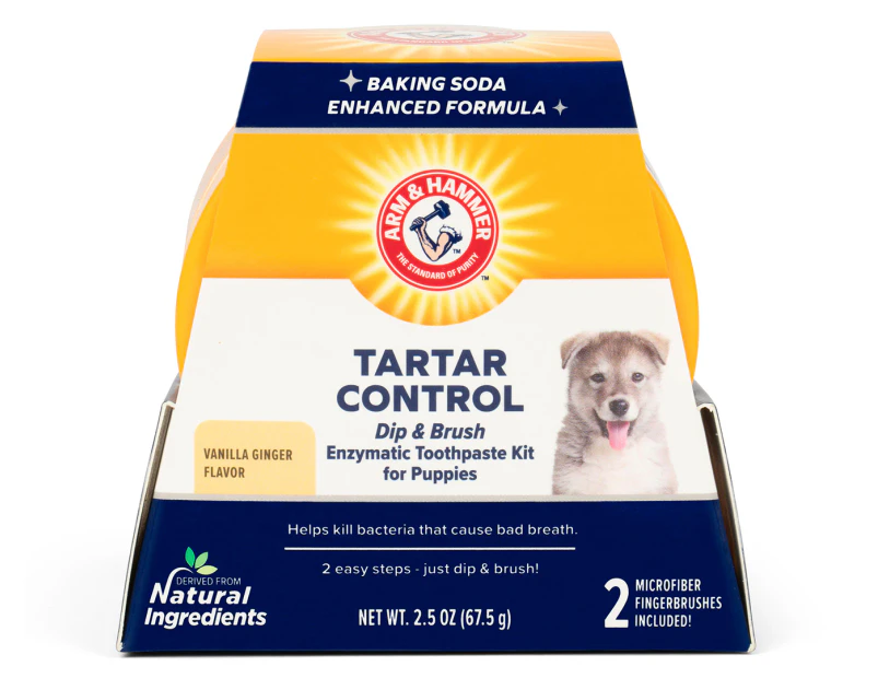 Arm & Hammer Dip & Brush Tartar Control Enzymatic Toothpaste Kit for Puppies