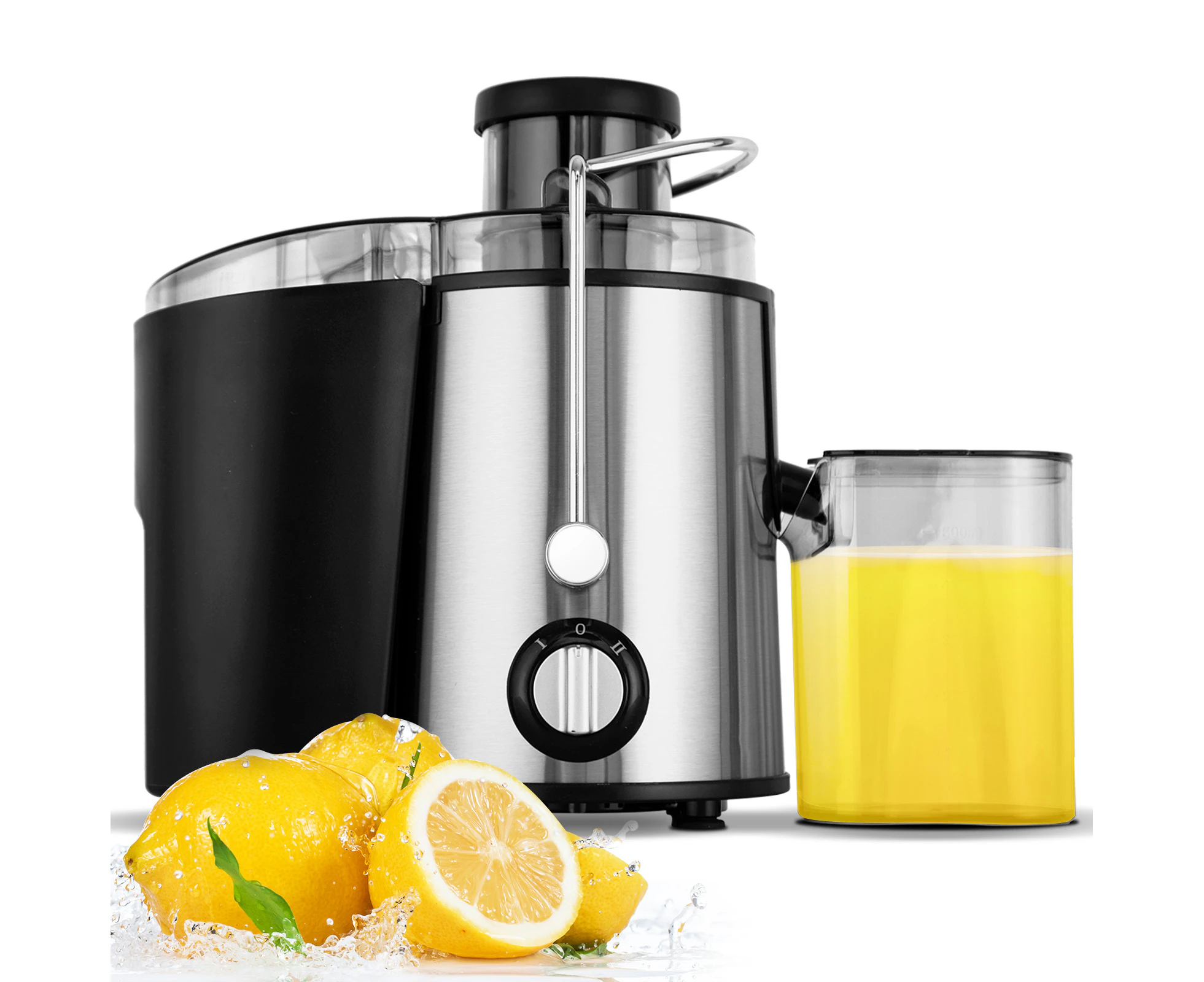 YOPOWER Electric Juicer, 600W Cold Juicer,3-Speed Chewing Juicer,Anti Drip Slow Juicer