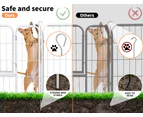 40''Metal 8 Panel Folding Garden Fence Outdoor Patio Animal Barrier Plant Edging