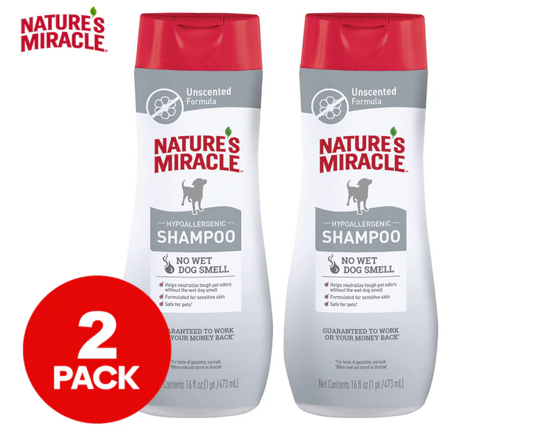 2 x Nature's Miracle Hypoallergenic Shampoo 473mL