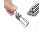60pcs Stainless Steel Clothes Pegs Windproof Sealing Clamp