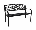 Wallaroo Steel Outdoor Garden Bench - Floral