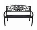 Wallaroo Steel Outdoor Garden Bench - Floral