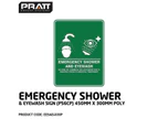 Emergency Shower & Eyewash Sign (PS6P) 600mm x 450mm Poly
