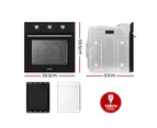 Devanti 60cm Electric Built In Wall Oven Stainless Steel