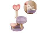 Miserwe Heart Shaped Cat Tree for Indoor Cats Tower Sisal Scratching Post