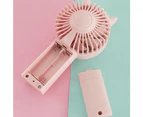 Portable Small Hand Fan, Pocket Fan, Handheld Mini Fan, for Outdoor, Office - Pink