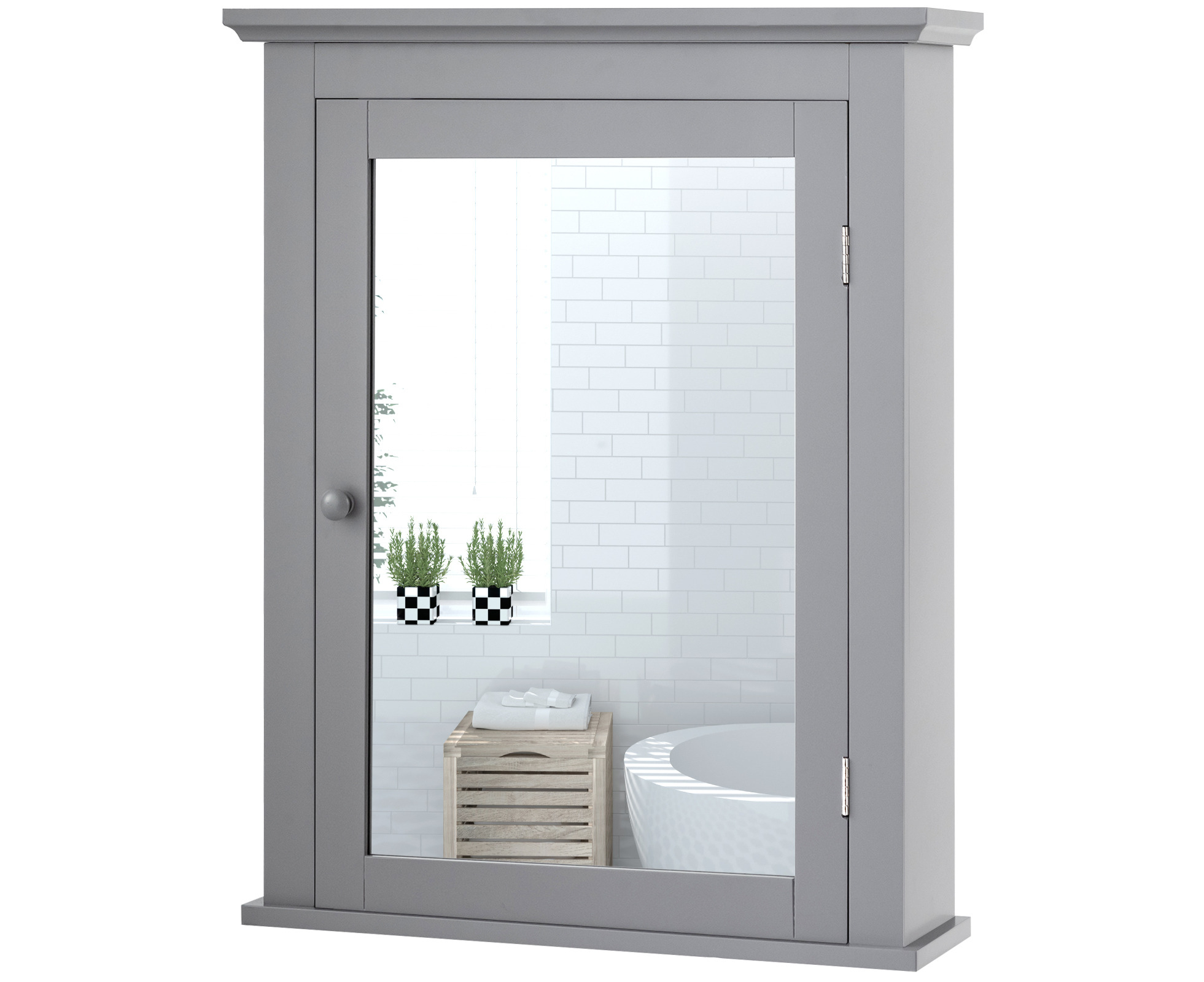 Giantex Bathroom Medicine Cabinet with Mirror, Wall Mounted