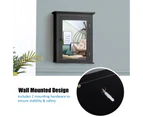 Giantex Bathroom Wall Mounted Mirror Cabinet Medicine Cabinet w/Adjustable Shelf Hallway Storage Organiser Black