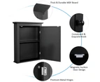 Giantex Bathroom Wall Mounted Mirror Cabinet Medicine Cabinet w/Adjustable Shelf Hallway Storage Organiser Black