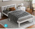 ALFORDSON Bed Frame Wooden Timber Single Size Mattress Base Platform Fenella