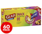 Glad Snap Lock Resealable Snack Bags 60pk