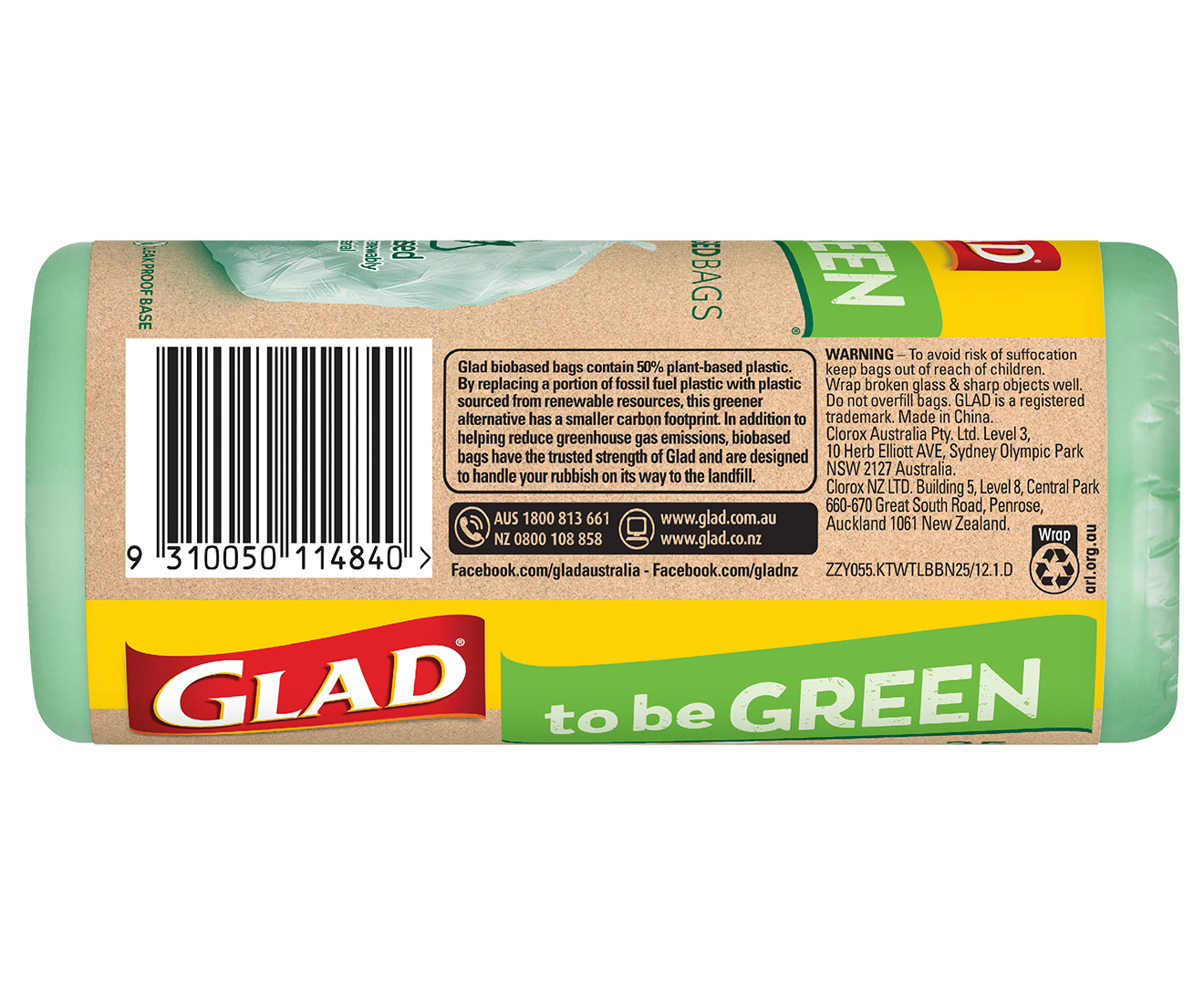 Glad to be Green® Recycled Kitchen Tidy Bags Large 22pk, Glad Australia