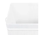 vidaXL Bamboo Laundry Basket with Single Section White 83 L