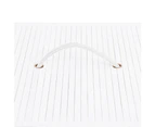 vidaXL Bamboo Laundry Basket with Single Section White 83 L