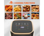 Advwin 8L Digital XXL Air Fryer, Oil-Less Air Fryer, 8 Presets Healthy Electric Cooker LED Touch Digita Screen Kitchen Oven | Nonstick Beige Air Fryer