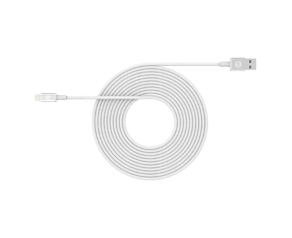 Mophie USB-A to Lightning MFI-Certified Charging Cable 3m for Apple iPhone White