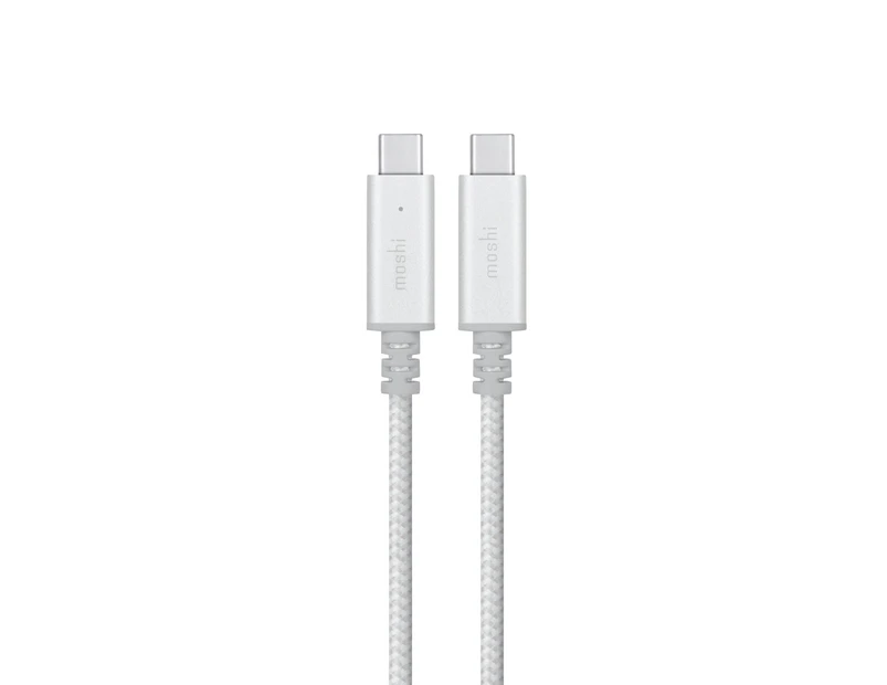 Moshi Integra 2M USB-C Nylon LED Indicator Charging Cable For Phones/MacBook SLV