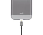 Moshi 3M USB To Lightning MFI-Certified for iPhone Charging Cable for iPhone BLK